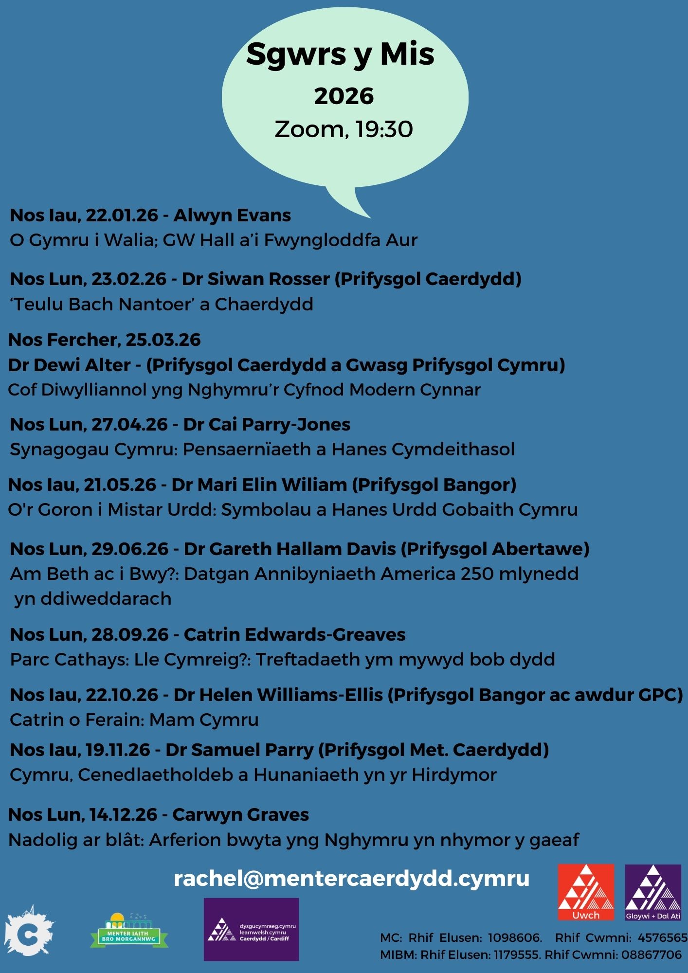 Sgwrs y Mis 2026